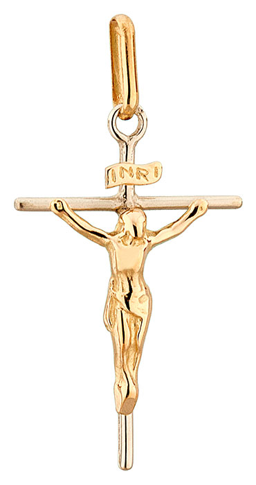 Pendentif or bicolore Christ