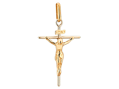 Pendentif or bicolore Christ