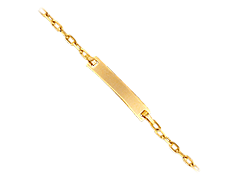 Bracelet identit or jaune 14 cm