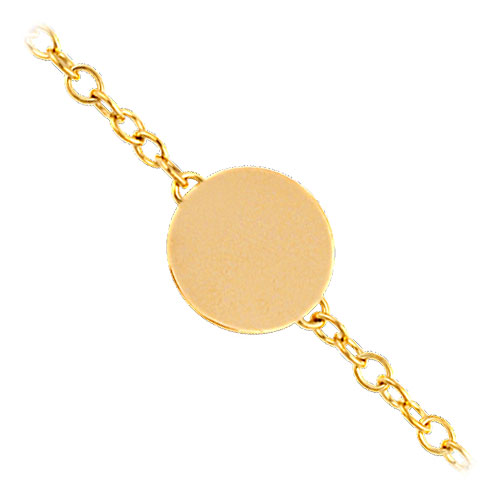 Bracelet identit or jaune 14 cm