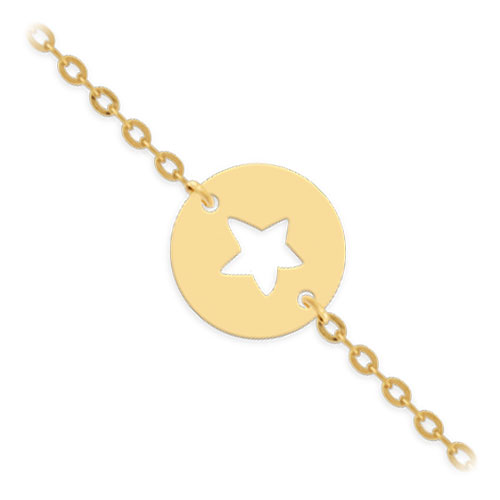 Bracelet or jaune Etoile 14 cm