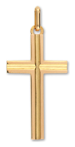 Pendentif or jaune Croix