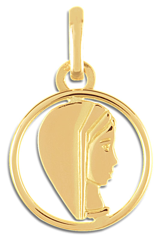 Pendentif or jaune Vierge