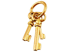 Pendentif or jaune Clefs