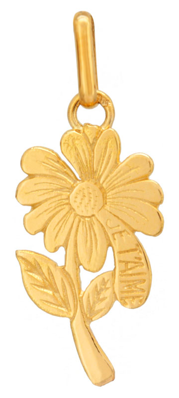 Pendentif Fleur en or jaune