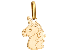 Pendentif or jaune Licorne