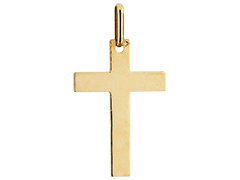 Pendentif or jaune Croix