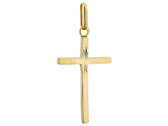 Pendentif or jaune Croix