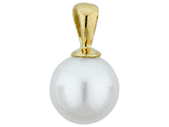 Pendentif or jaune et perle