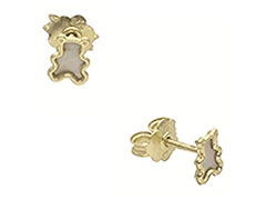 Boucles doreille or jaune 9K Ourson