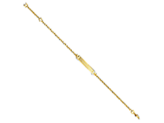 Bracelet identit� or jaune 9K