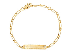 Bracelet identit� or jaune 9K