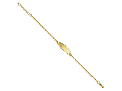 Bracelet identit� or jaune 9K