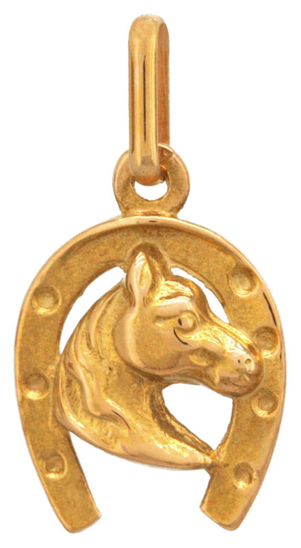 Pendentif or jaune Cheval