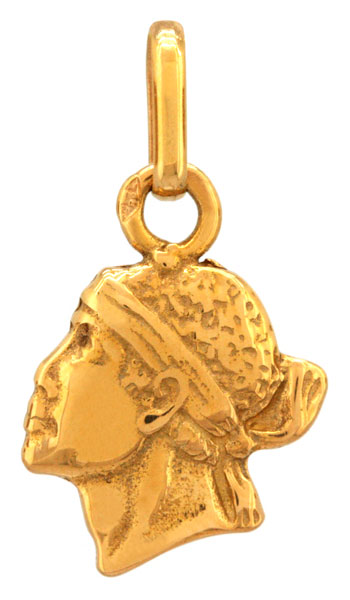 Pendentif Corse en or jaune