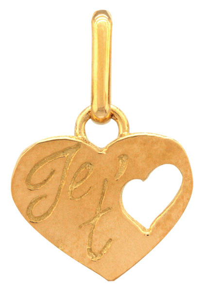 Pendentif Coeur or jaune