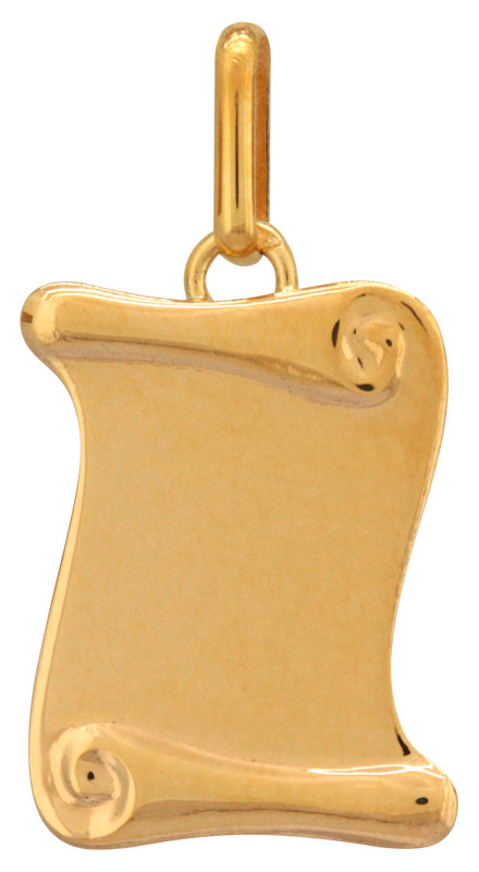 Pendentif Parchemin or jaune