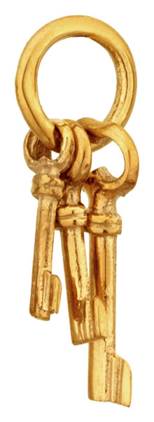 Pendentif or jaune 9K Clefs