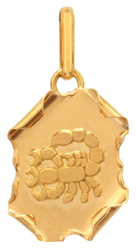Mdaille Scorpion or jaune