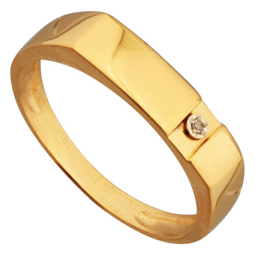 Bague or jaune et diamant