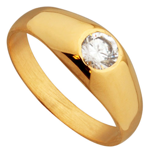 Bague or jaune et oxyde