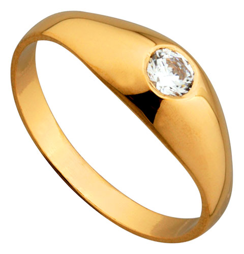 Bague or jaune et oxyde