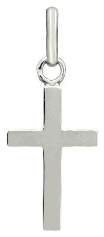 Pendentif Croix or blanc