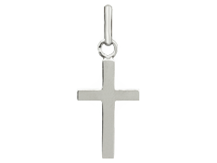 Pendentif Croix or blanc