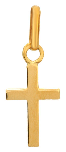 Pendentif Croix or jaune