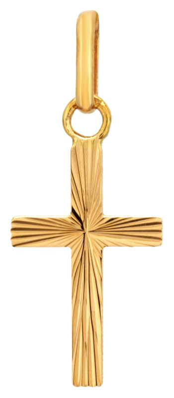 Pendentif Croix or jaune