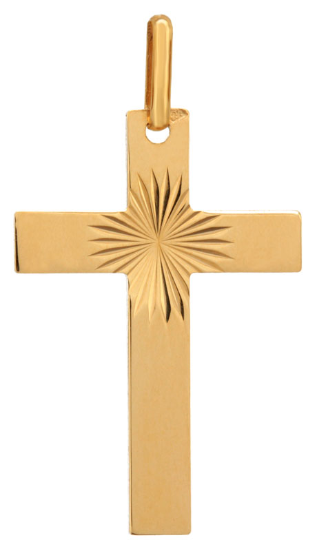 Pendentif Croix or jaune