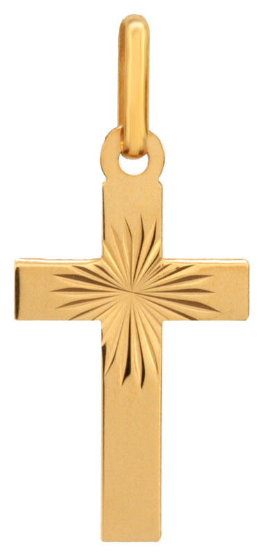 Pendentif Croix or jaune