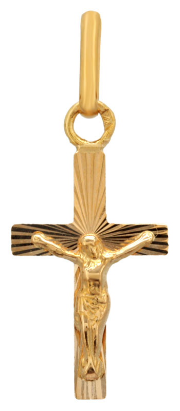 Pendentif Croix or jaune