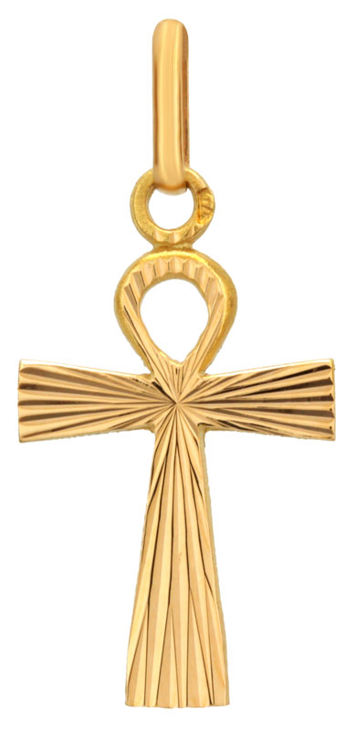 Pendentif Croix de Vie or jaune
