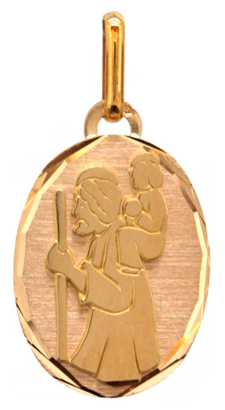 Mdaille Saint Christophe or jaune