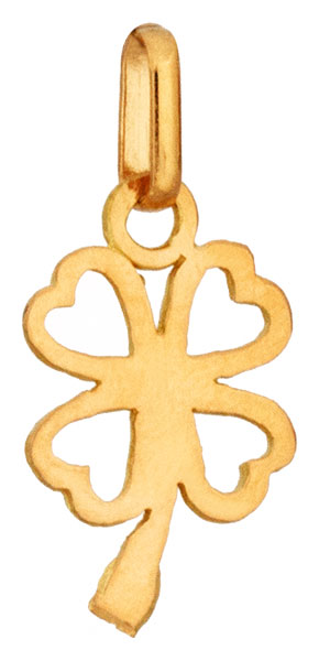 Pendentif or jaune Trfle