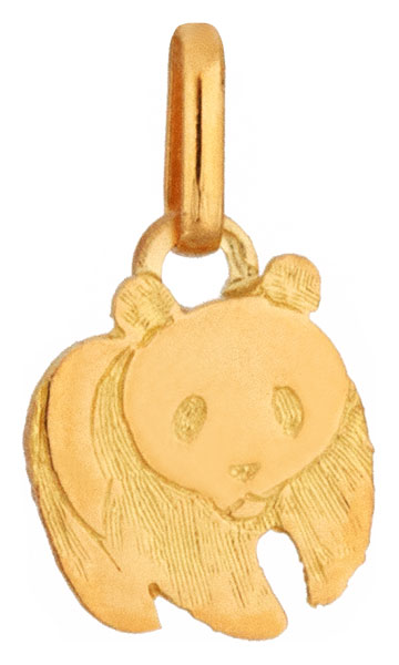 Pendentif or jaune Panda