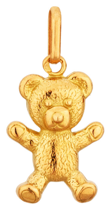 Pendentif or jaune Ourson