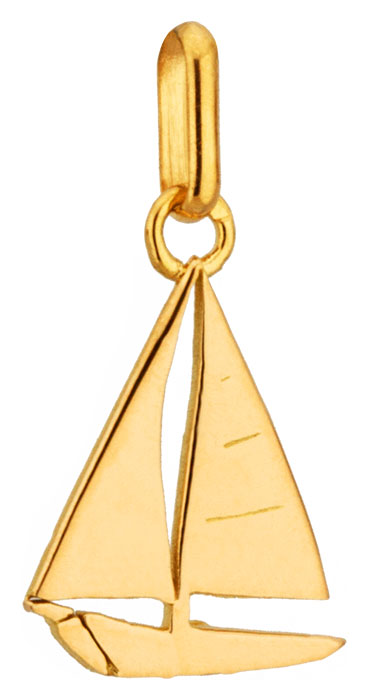 Pendentif or jaune Voilier