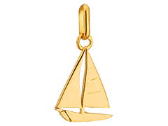 Pendentif or jaune Voilier