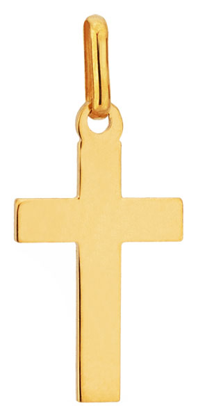 Pendentif or jaune Croix