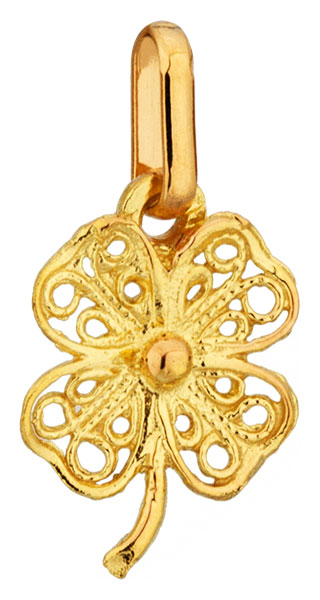 Pendentif or jaune Trfle