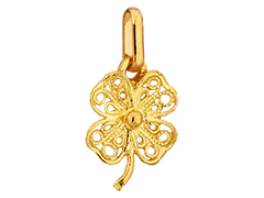 Pendentif or jaune Trfle