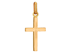 Pendentif or jaune Croix