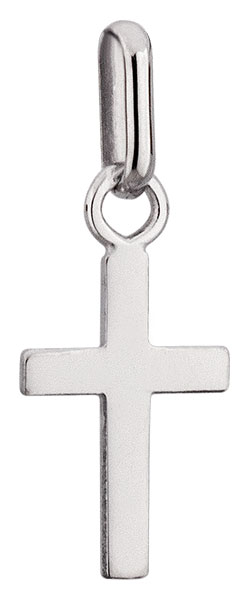 Pendentif or blanc Croix