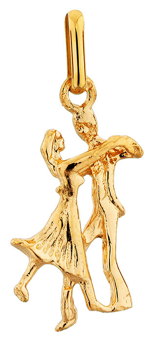 Pendentif or jaune 9K Couple de Danseurs