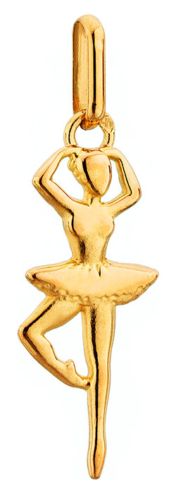 Pendentif or jaune 9K Danseuse Ballerine