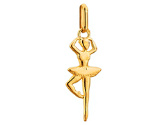 Pendentif or jaune Danseuse Ballerine