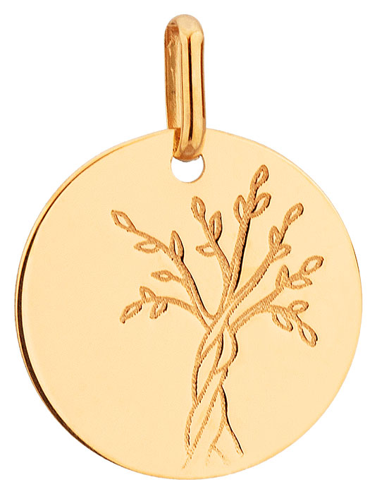 Mdaille or jaune 9K Arbre de Vie