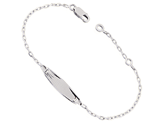 Bracelet identit or blanc14 cm